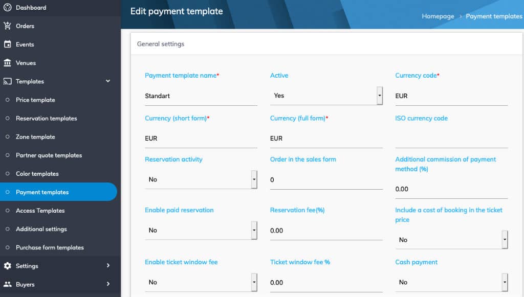 Payment Settings for your event ticketing shop - TicketTool